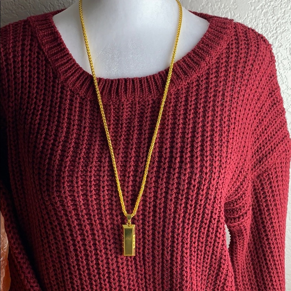 Supreme “Gold Bar” Necklace